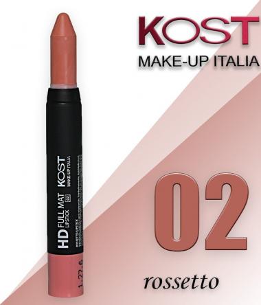 Hd full mat lipstick kost 02