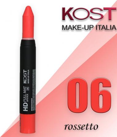 Hd full mat lipstick kost 06