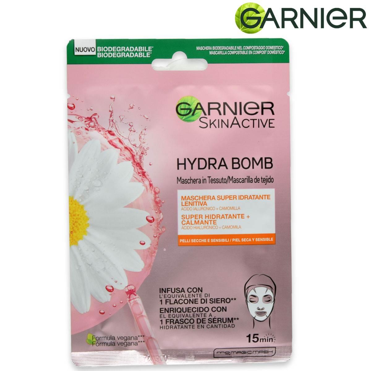 Garnier skin active maschera in tessuto hydra bomb 35 gr lenitiva