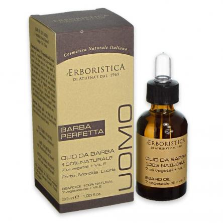 L'erboristica uomo olio da barba 100 % naturale 30 ml