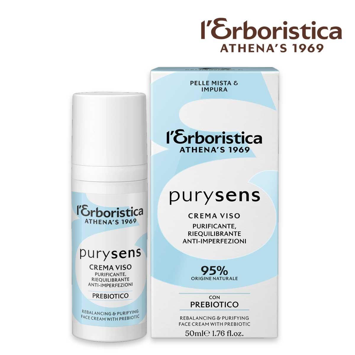 L'erboristica purysense crema viso riequilibrante 50 ml