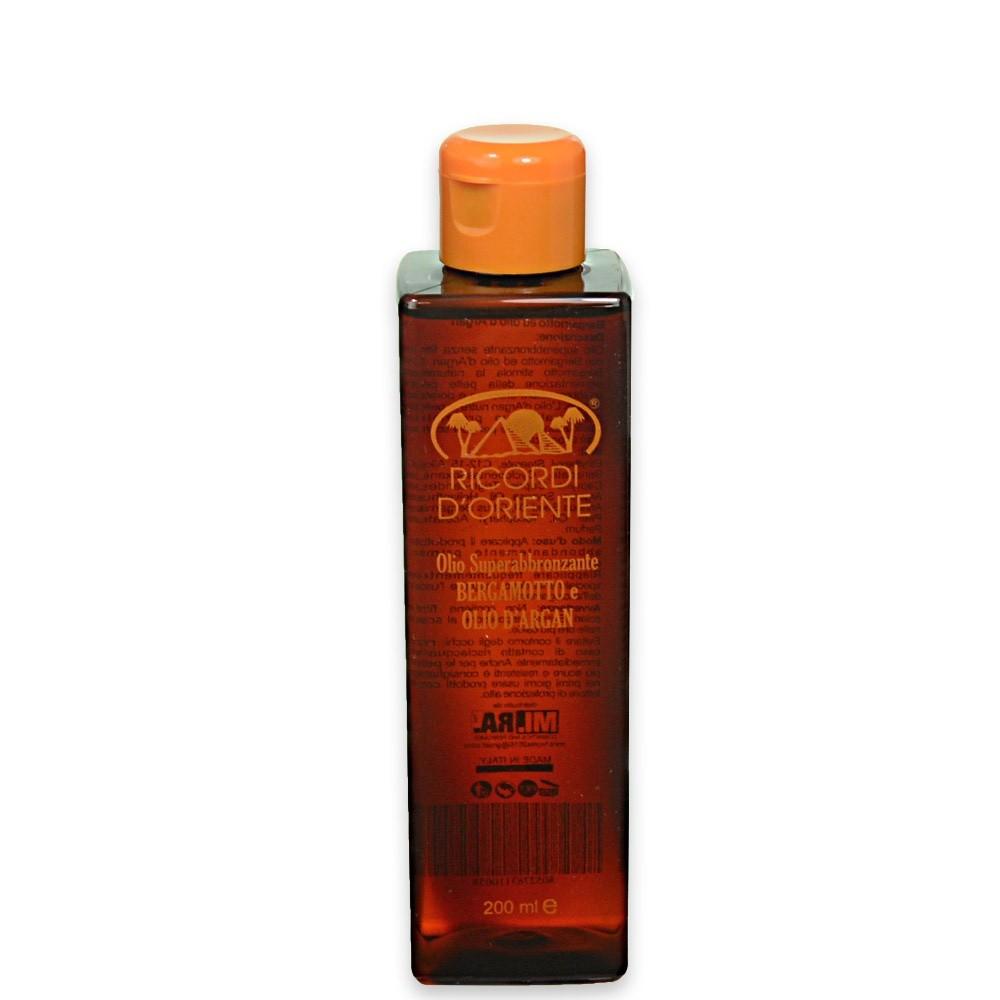 Ricordi d'oriente olio super abbronzante bergamotto e olio d'argan 200 ml