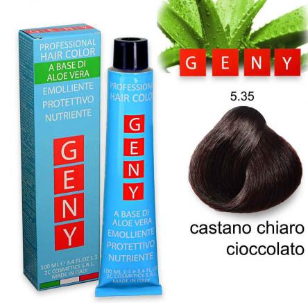 Geny professional tintura 100 ml castano chiaro cioccolato 5.35
