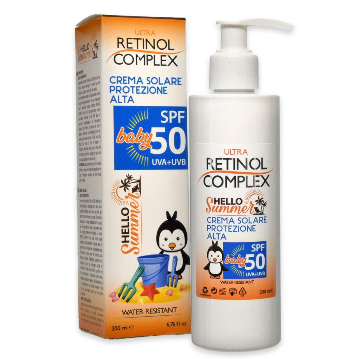 Retinol complex hello summer crema solare baby spf 50 + 150 ml