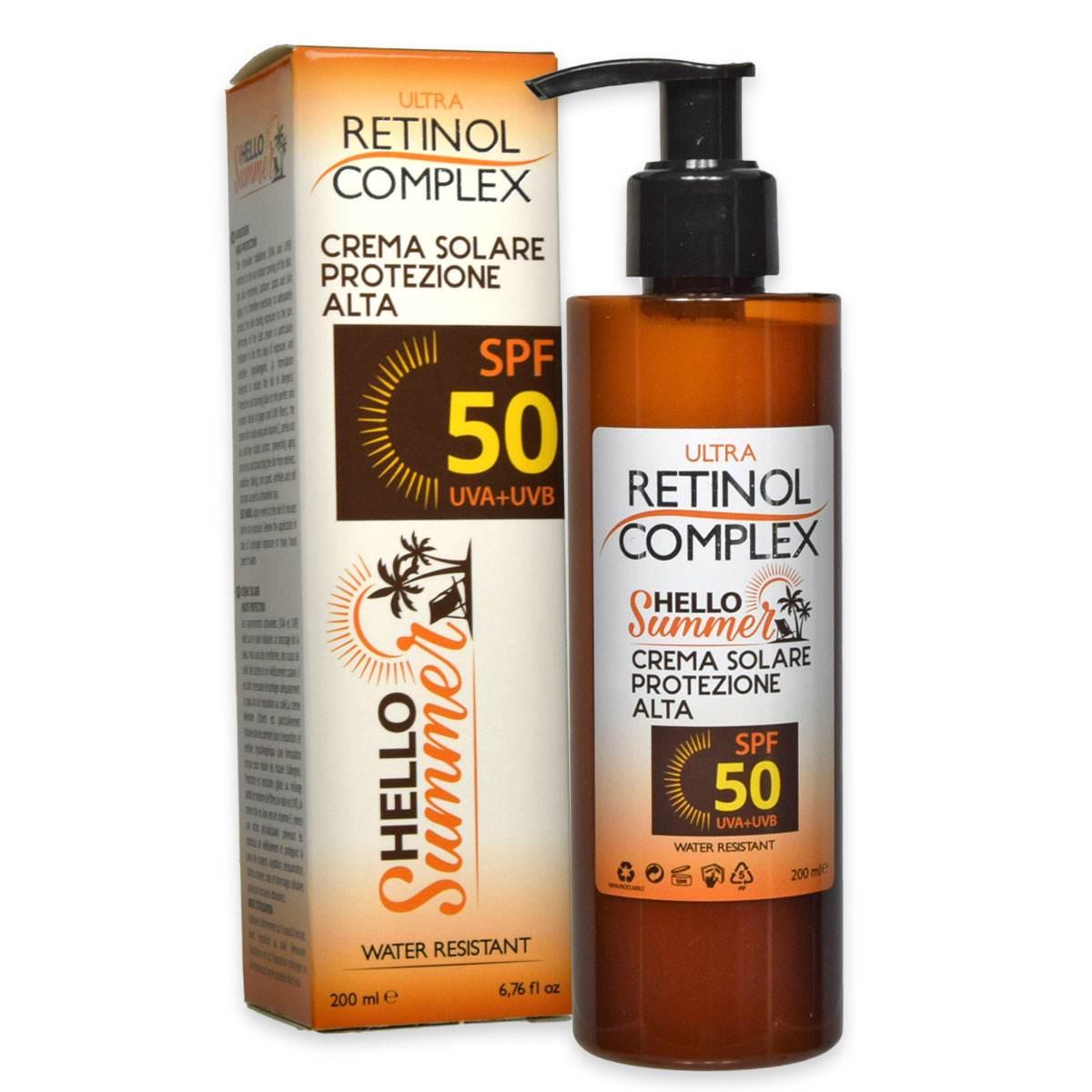 Retinol complex hello summer crema solare spf 50 200 ml