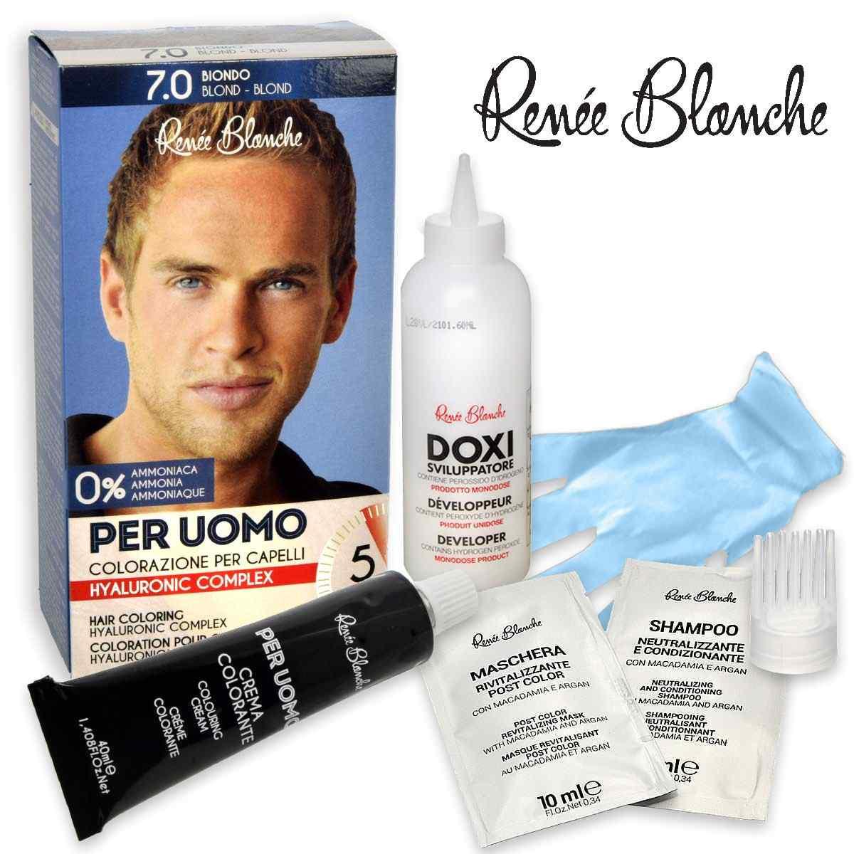 Renee blanche uomo crema colorante 7.0 biondo