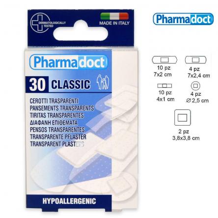 Pharmadoct cerotti trasparenti assortiti 30 pezzi