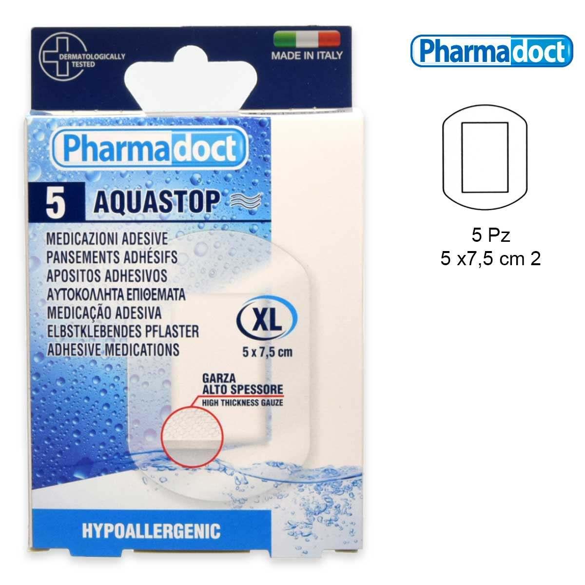 Pharmadoct cerotti trasparenti alta protezione 5 pz 7,5 x 5 cm