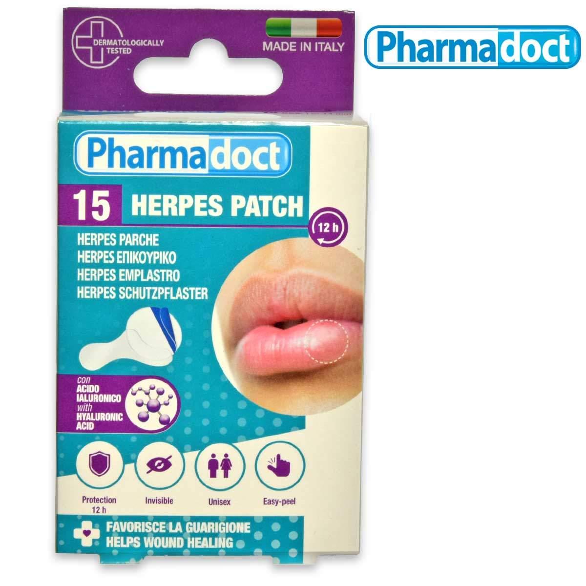 Pharmadoct herpes patch 15 pz in bustina con chiusura di sicurezza