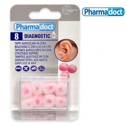 Pharmadoct tappi in cera + contenitore trasparente in blister 8 pezzi
