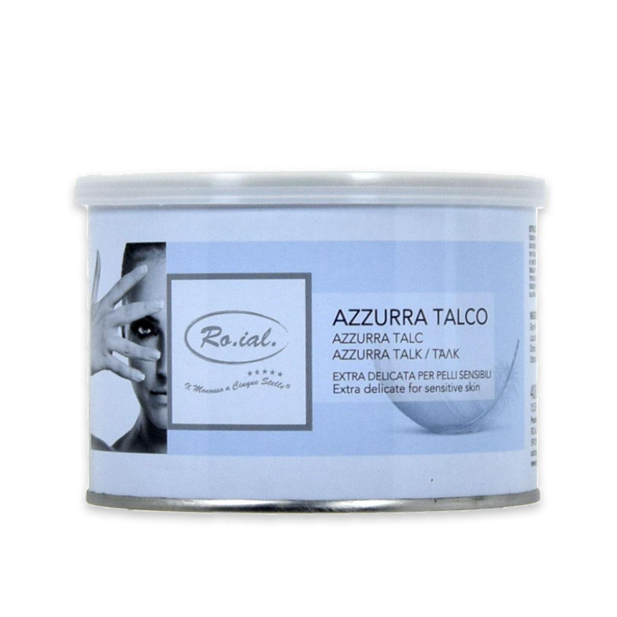 Roial cera barattolo 400 ml azzurra al talco