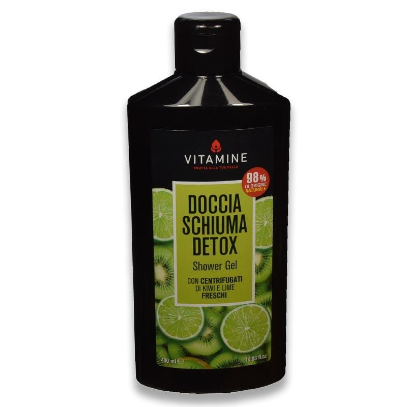 Vitamine doccia detox con centrifugati di kiwi e lime freschi