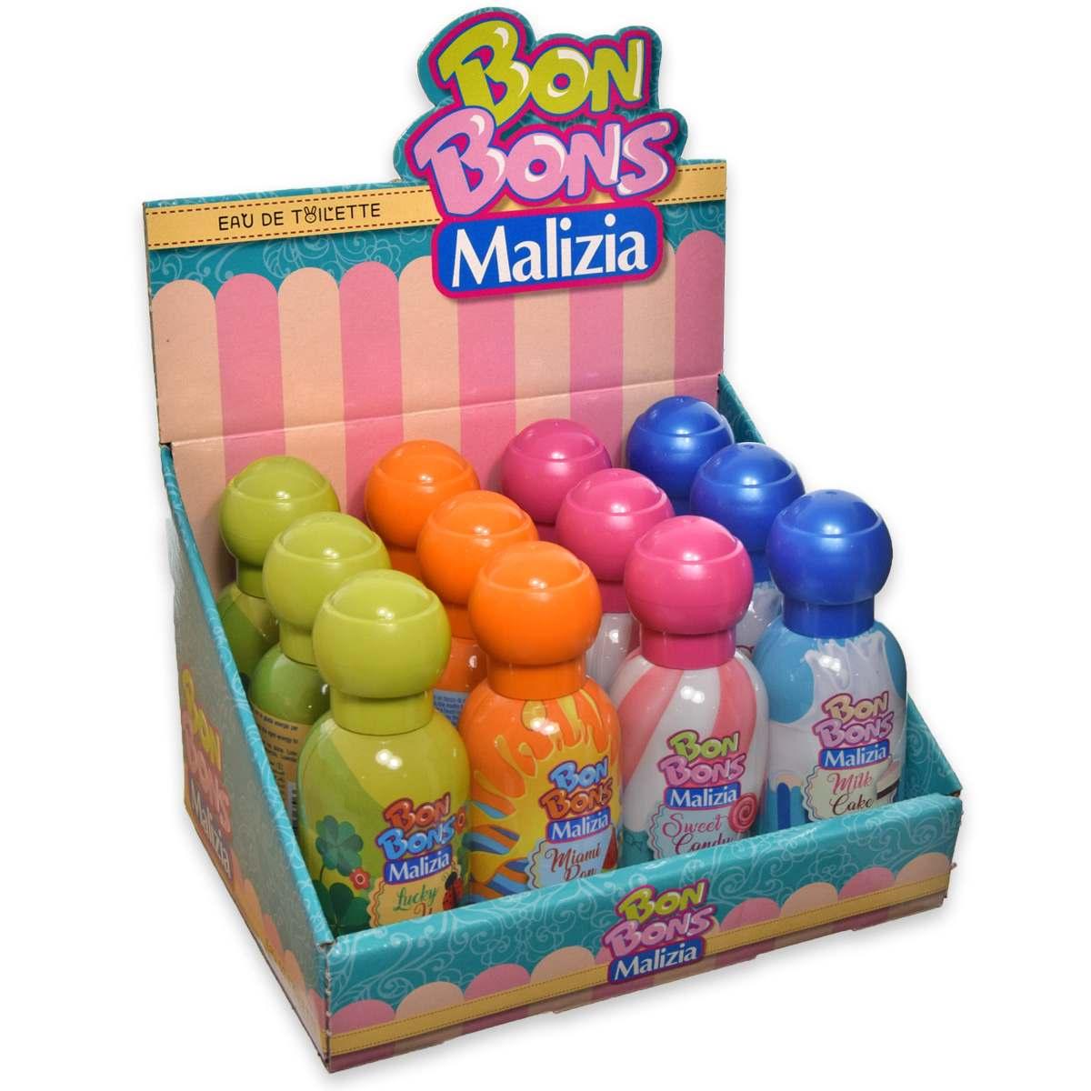 Bon bons malizia edt 50 ml expo x 12 pezzi assortiti