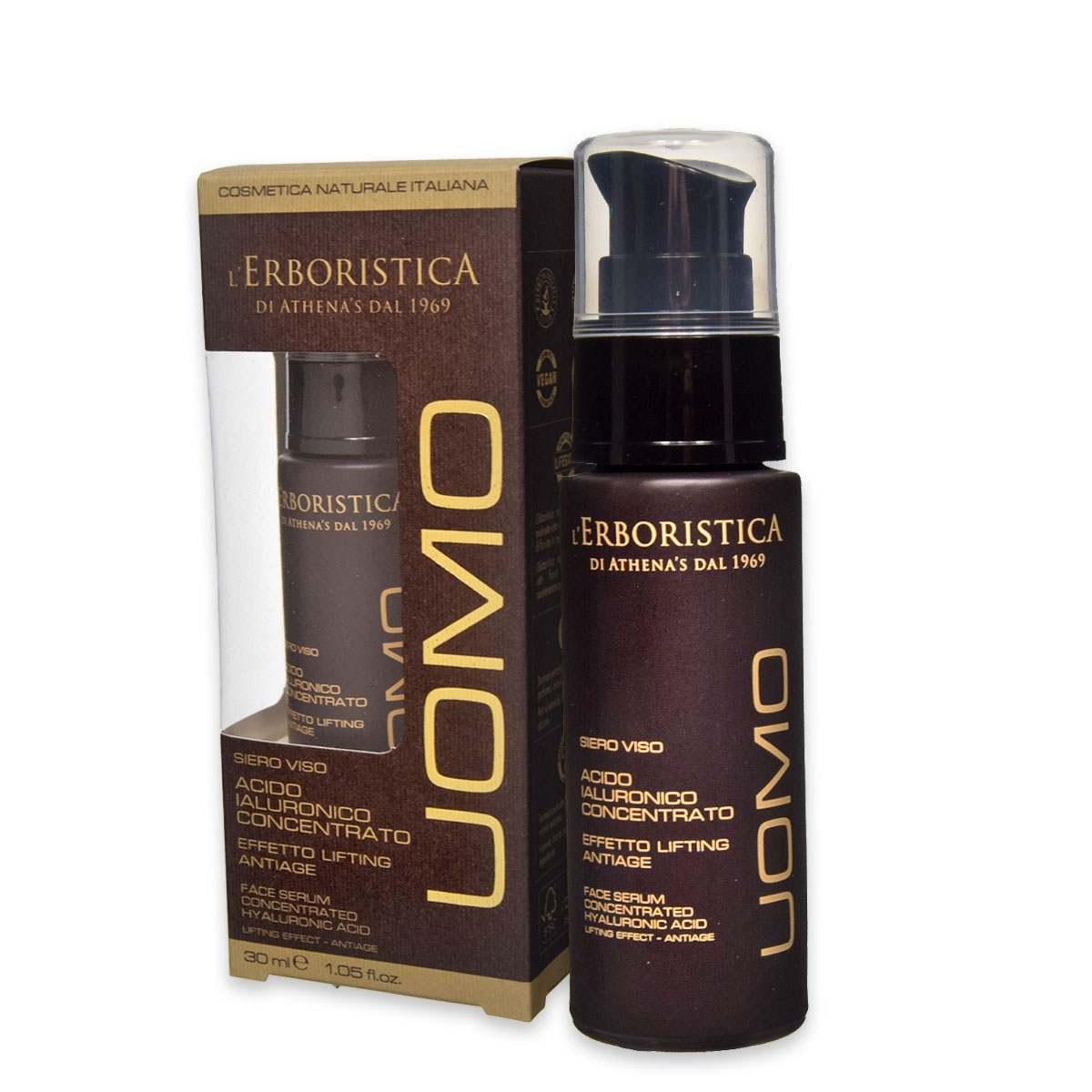 L'erboristica uomo siero viso acido ialuronico 30 ml