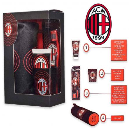 Milan gift set oral care spazzolino + dentifricio + bicchiere