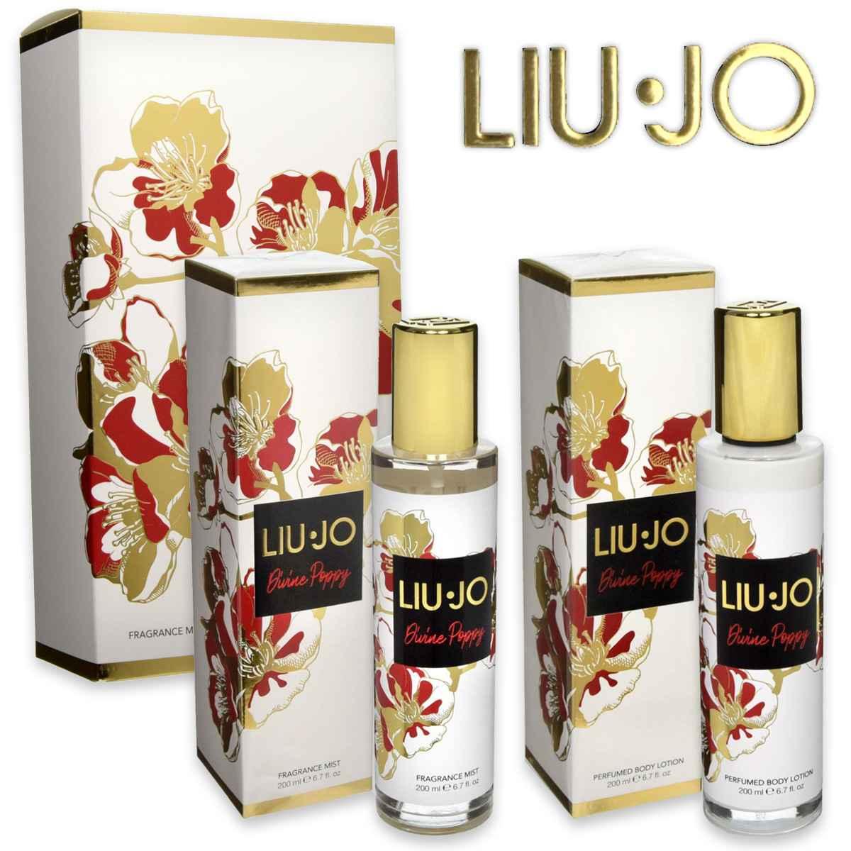Liu-jo divine poppy fragrance mist 200 ml + body lotion 200 ml