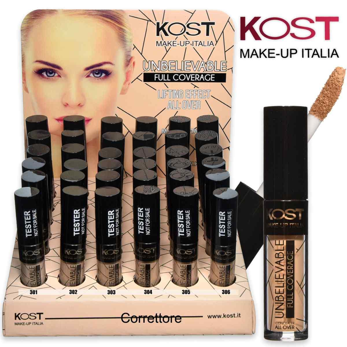 Display correttore unbelievable kost 30 pezzi + 6 tester