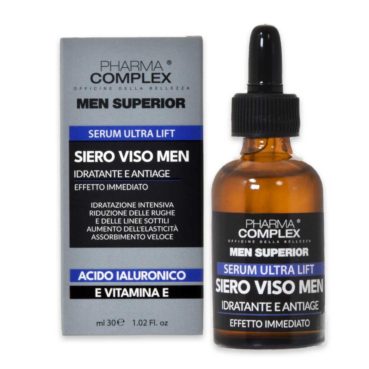 Pharma complex siero viso men antiage acido ialuronico - vitamina e 30 ml