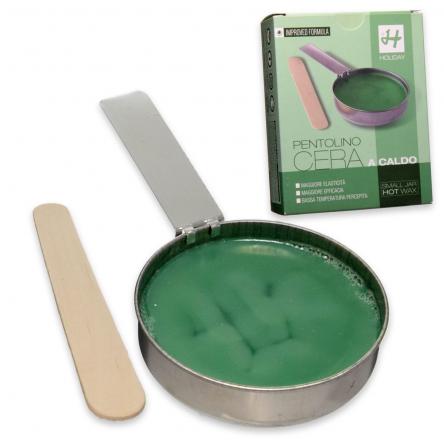 Holiday cera a caldo pentolino 120 ml verde