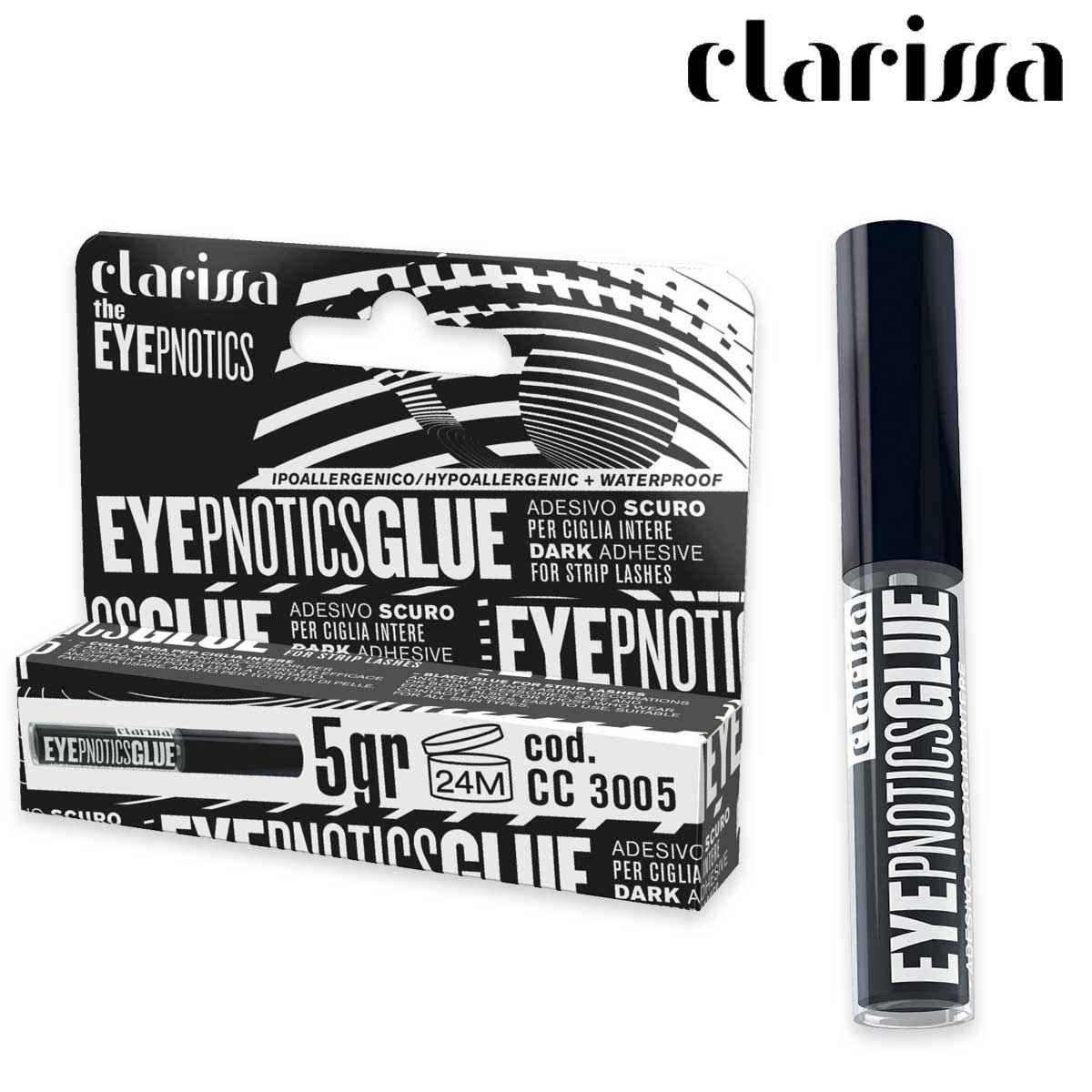 Clarissa eyepnotics colla per ciglia intere nera waterproof 5gr