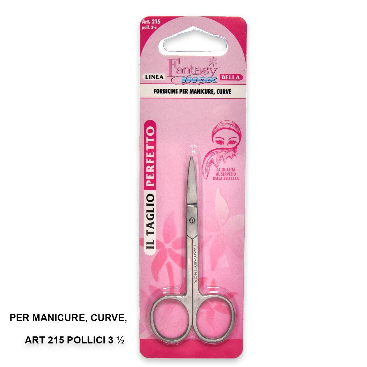 Forbici manicure curve inox 215 poll. 3 ½  paolucci