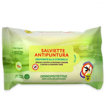 Clendy salvietta antipuntura 15pz alla citronella