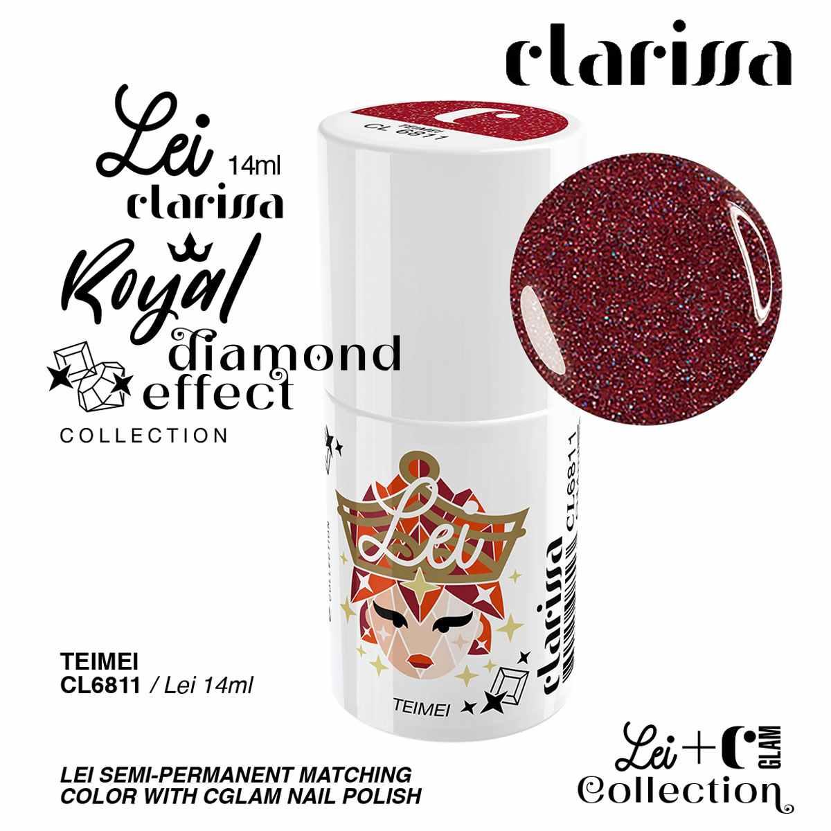 CLARISSA SMALTO SEMIPERMANENTE TPO FREE 14 ML  TEIMEI - effetto diamante