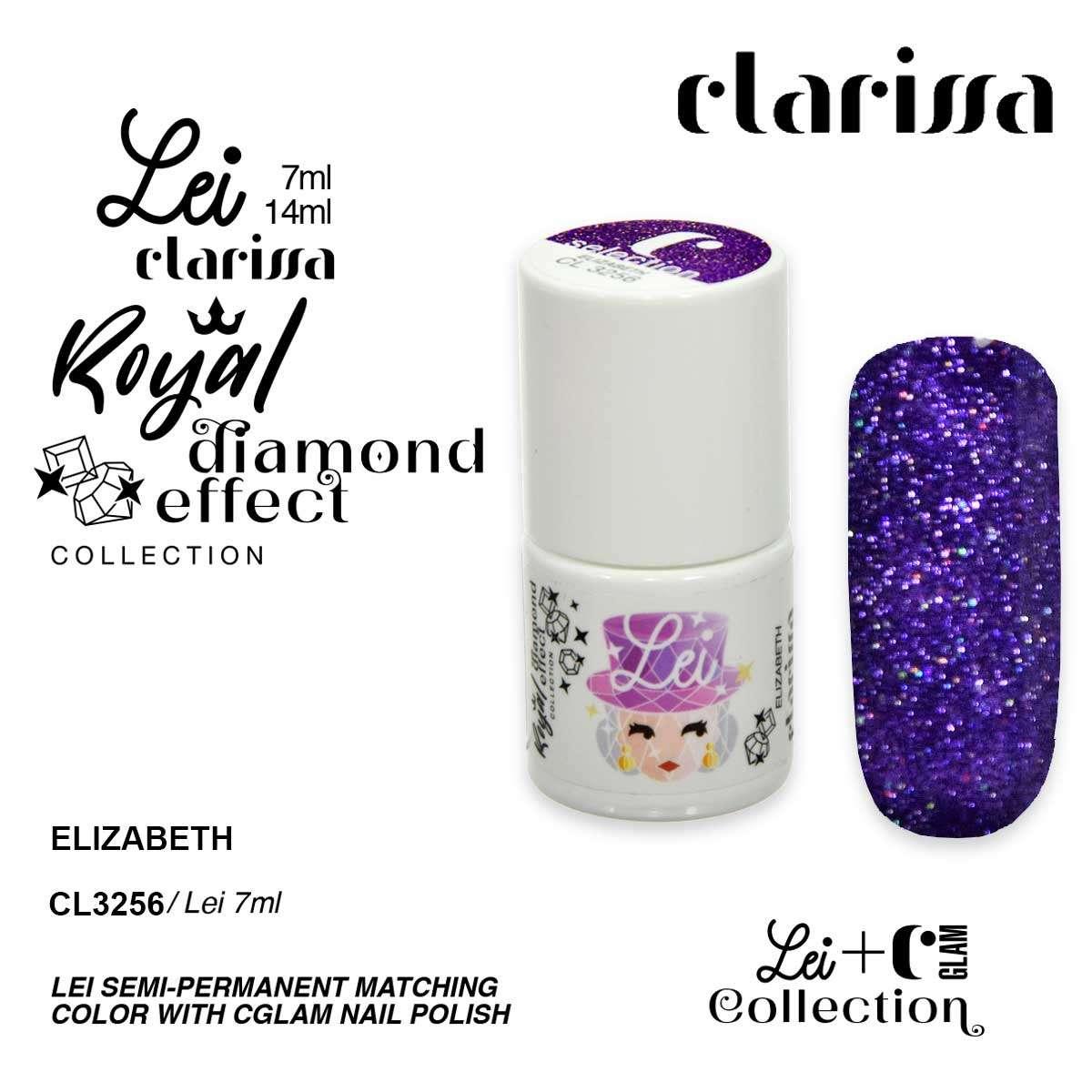 CLARISSA SMALTO SEMIPERMANENTE TPO FREE 7 ML  ELIZABETH - effetto diamante