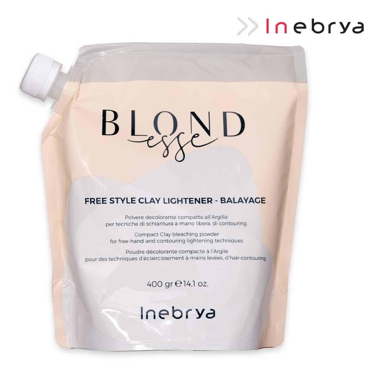 Inebrya blondesse bleaching polvere decolorantecompatta all'argilla per tecniche di schiaritura a mano libera di contouring 400 gr
