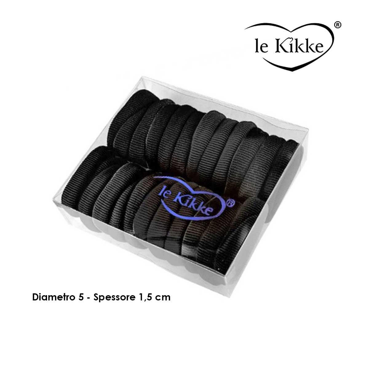Le kikke fermacoda nero box da 24 pezzi