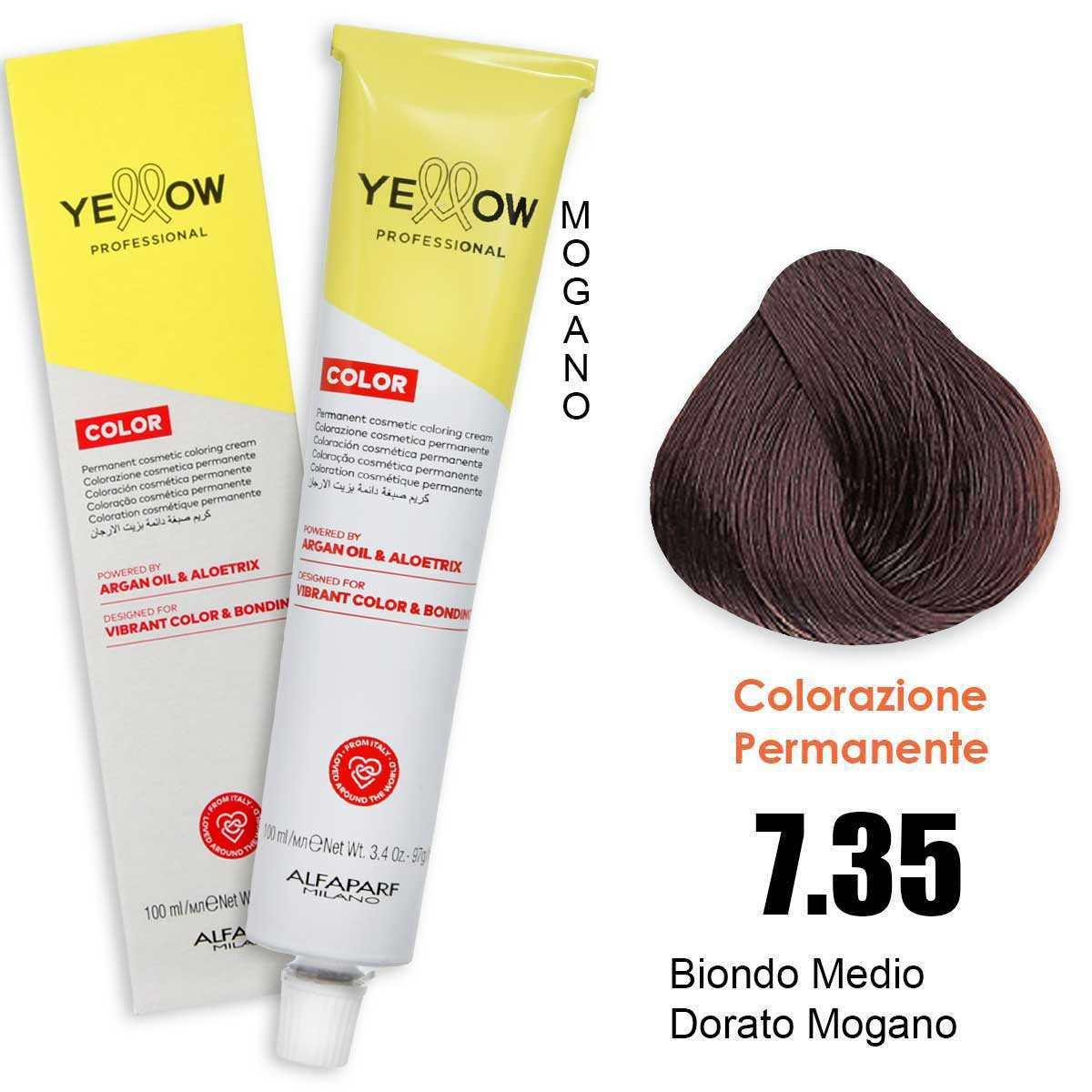ALFAPARF YELLOW COLOR PERMANENT 7.35 100ml