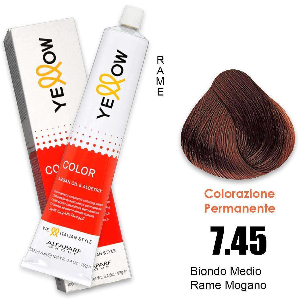 ALFAPARF YELLOW COLOR PERMANENT 7.45 100ml