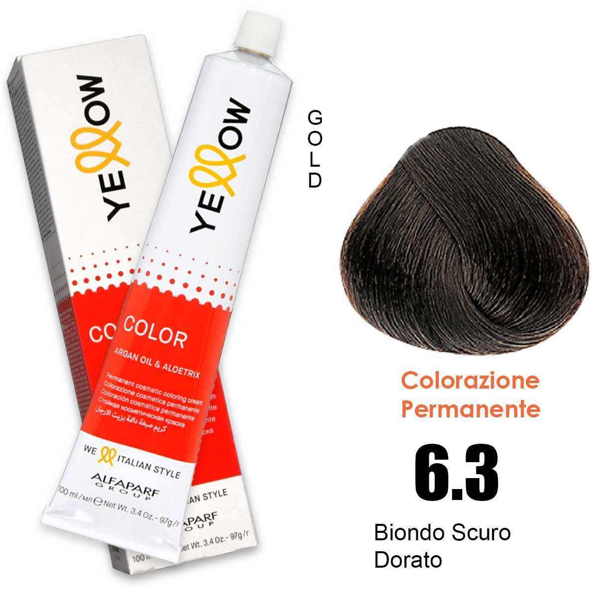 ALFAPARF YELLOW COLOR PERMANENT 6.3 100ml