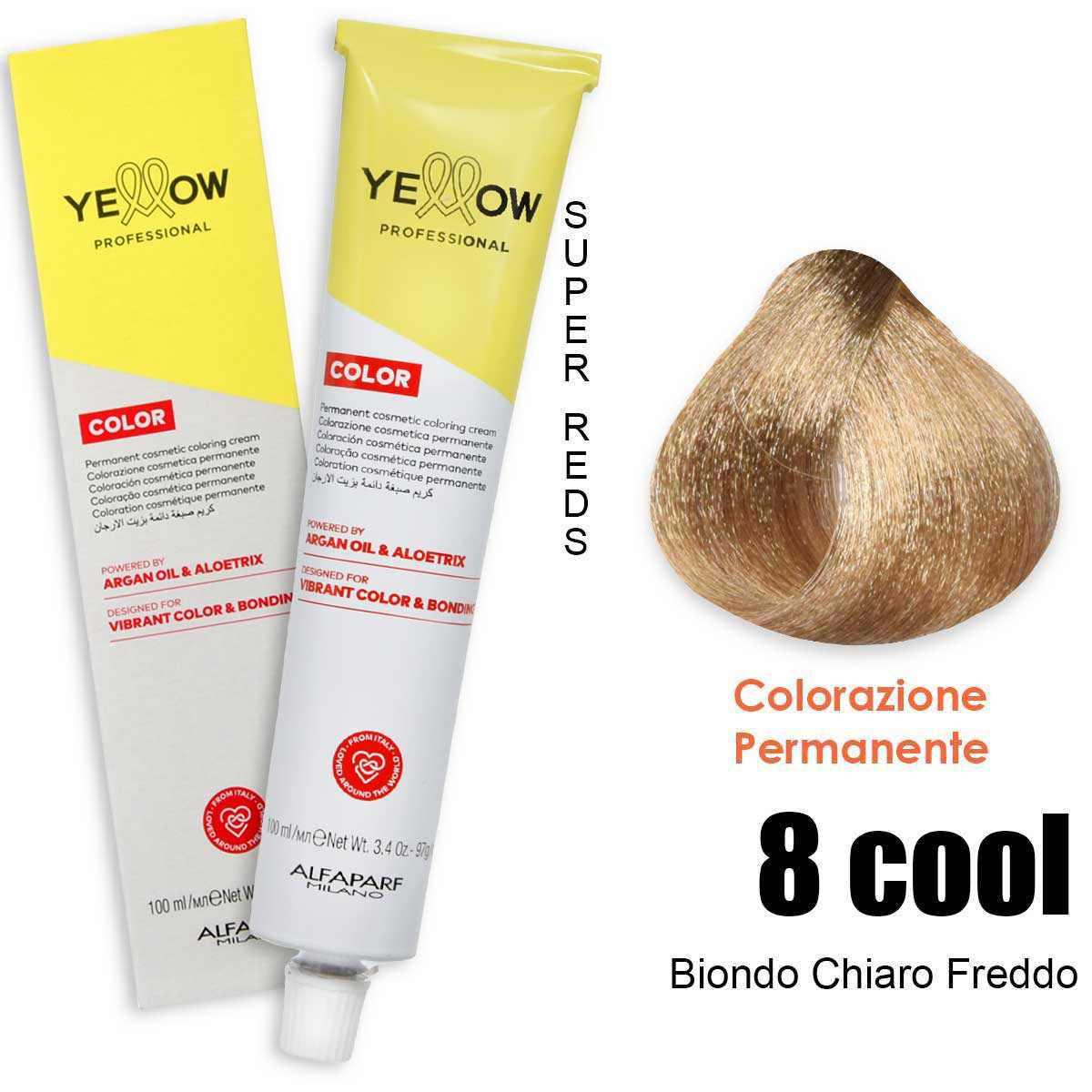 ALFAPARF YELLOW COLOR PERMANENT 8 COOL 100ml