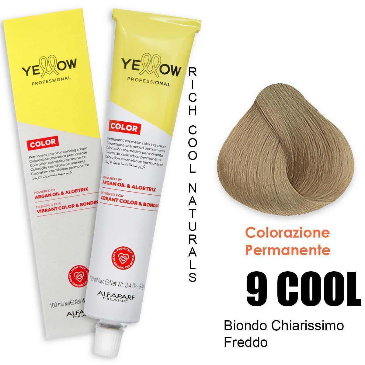 ALFAPARF YELLOW COLOR PERMANENT 9 COOL 100ml