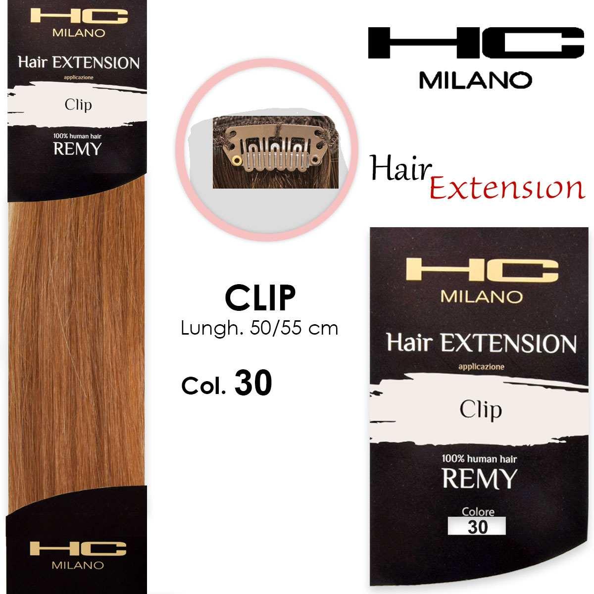 Hc milano extension 3 clip remy largh.14-16cm lungh.50cm col.30 biondo dorato 7,3