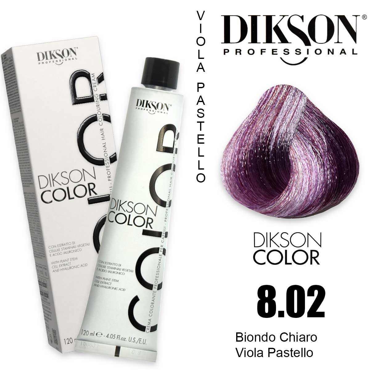 Dikson color 120 ml  8.02 biondo chiaro viola pastello