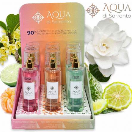 Aqua di sorrento espositore acqua corpo 245 ml 9 pezzi + tester
