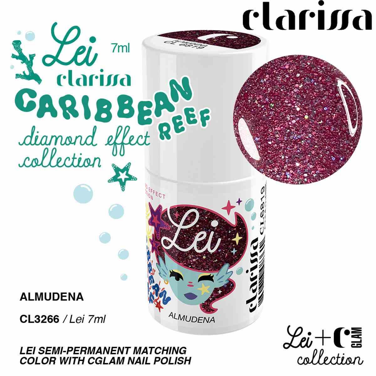 CLARISSA SMALTO SEMIPERMANENTE TPO FREE 7 ML  ALMUDENA - effetto diamante