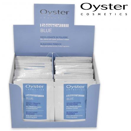 Oyster bleacy blu decolorante in polvere antigiallo astuccio 30 bustine 25 gr
