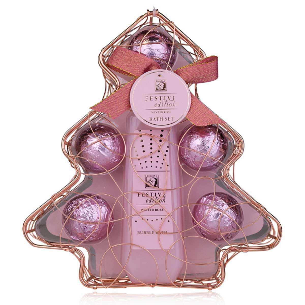 Set bagno festive albero metallo