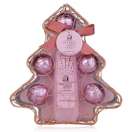 Set bagno festive albero metallo