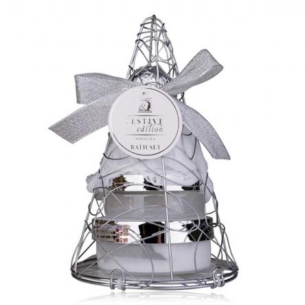 Set bagno piramide festive col.argento