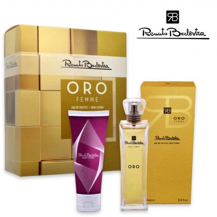 Renato balestra oro pour femme: edt 100ml + body lotion 100 ml