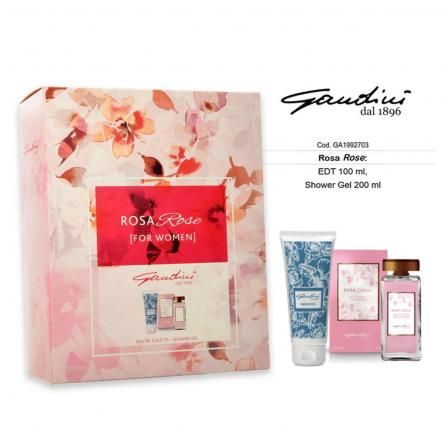 Gandini ROSA ROSE: EDT 100ml + Shower Gel 200ml