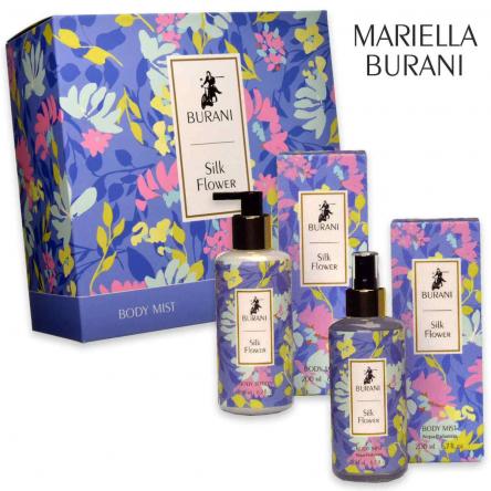 Burani  acqua profumata 200 ml  + body lotion 200 ml silk flower