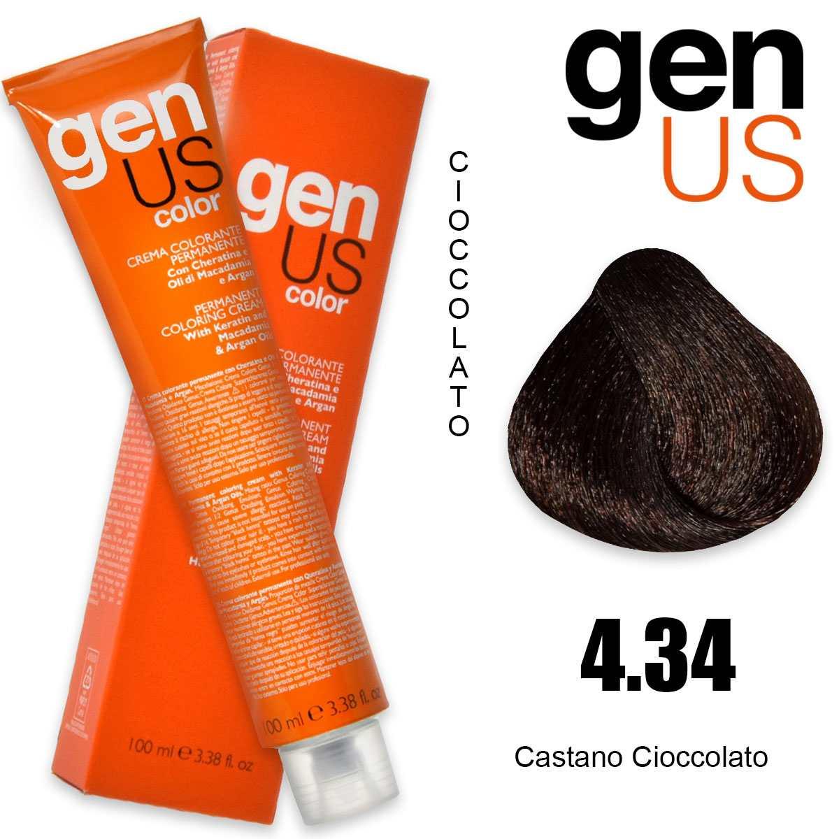 Genus permanent coloring  cream 100 ml 4.34