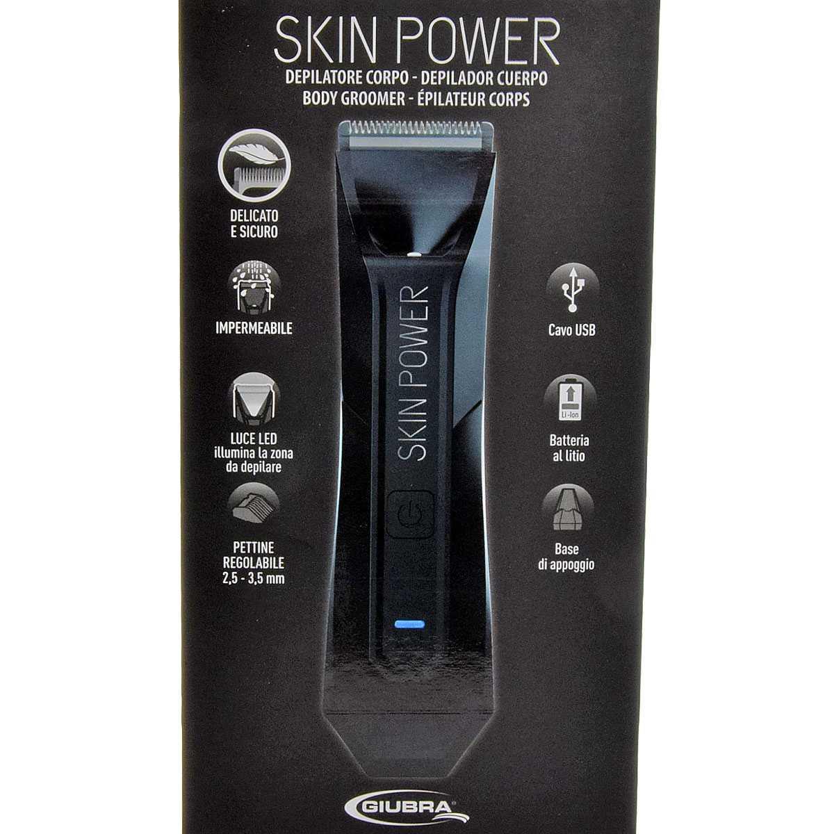 Giubra depilatore per corpo skin power unisex