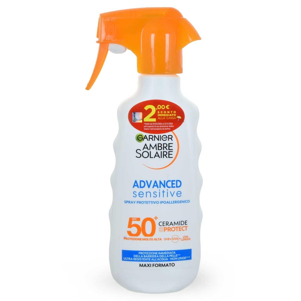 Garnier ambre solaire advanced sensitive ceramide 50+ 270 ml spray