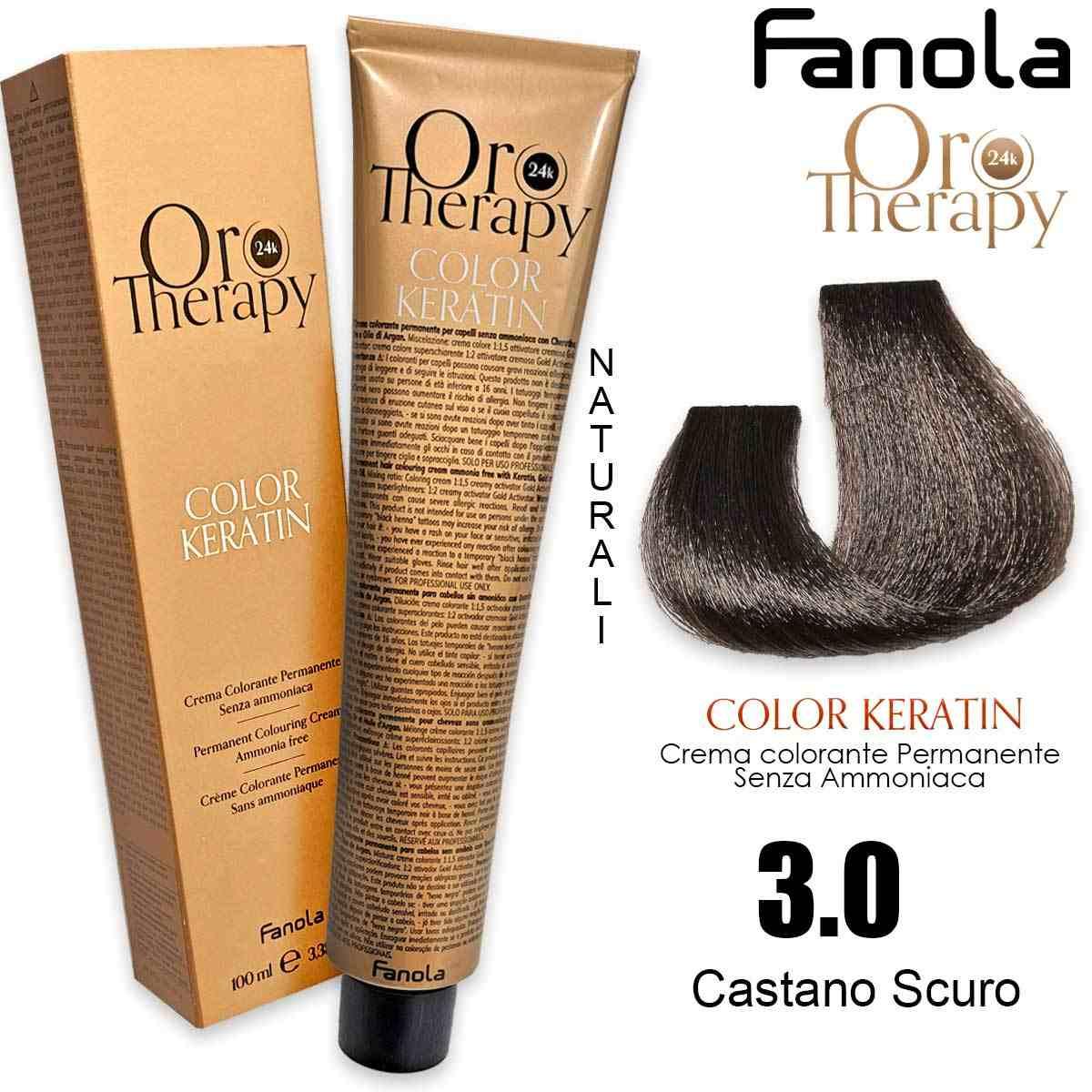Fanola oro therapy color keratin 100 ml 3.0